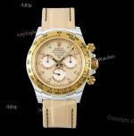 Super Clone Diw Rolex Daytona Gold Dial White Carbon Fiber Cal.4130 